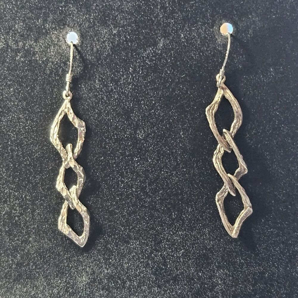 MJ Sterling Silver Dangling Earrings